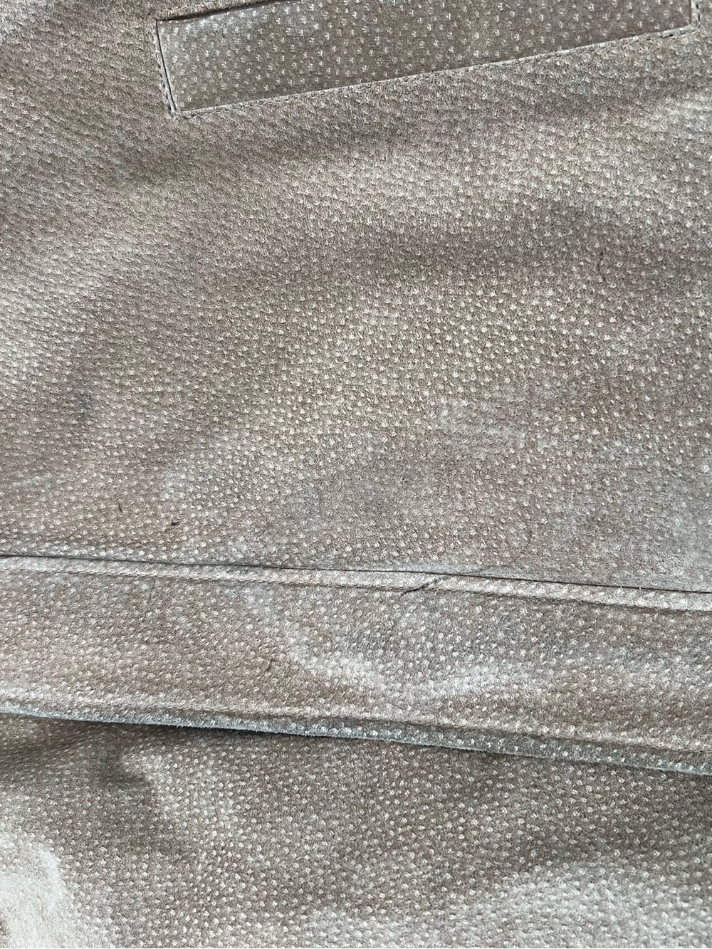 Savile Row XL Genuine Leather Suede Jacket Tan Bomber Zip Coat Vintage Men’s - Picture 6 of 6